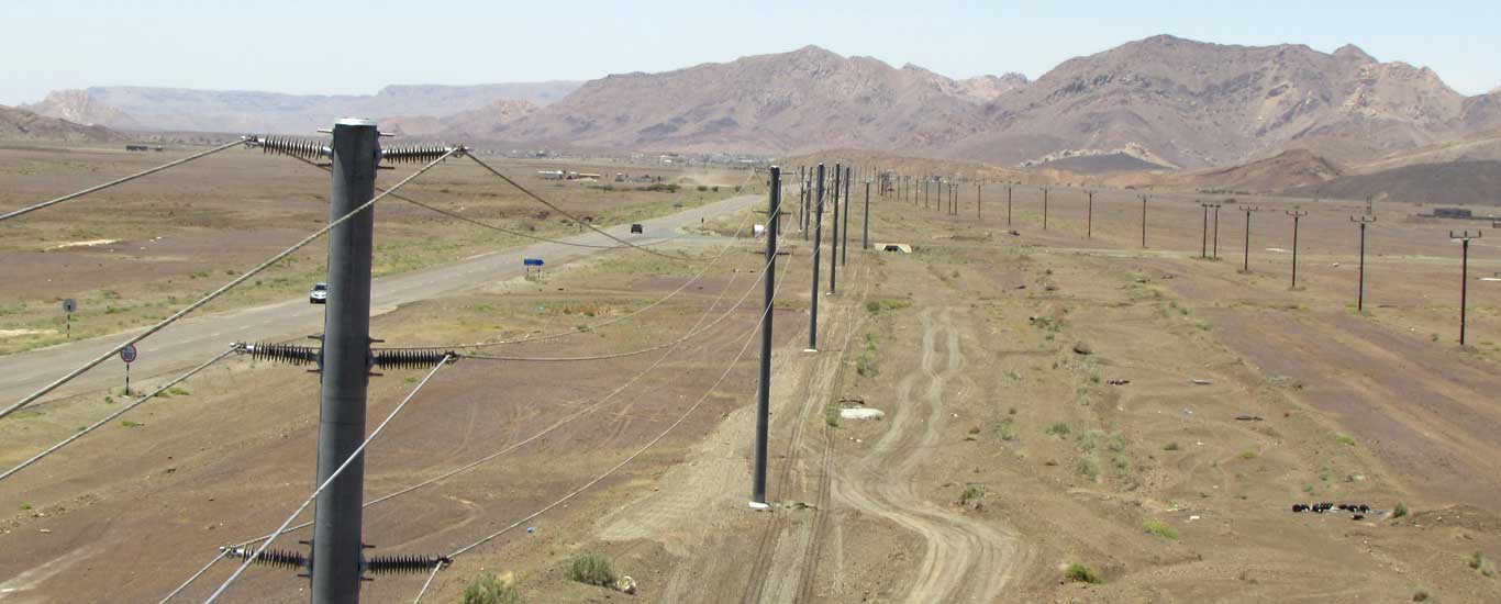 Pre stressed concrete spun poles. For transmission and distribution power line